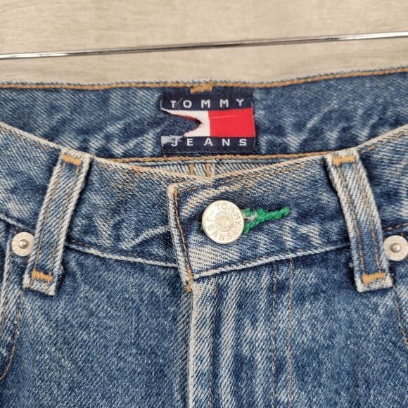 Tommy Hilfiger Perfect T Jeans Vintage Big Back Flag Patch Cotton Women's Sz 10 - Picture 6 of 12